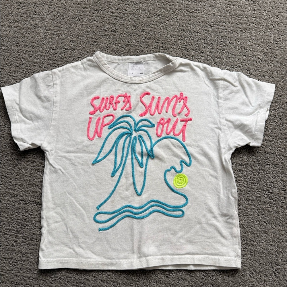Zara Kids White Surf's Up T-Shirt